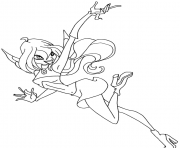 Printable bloom fairy winx club  coloring pages